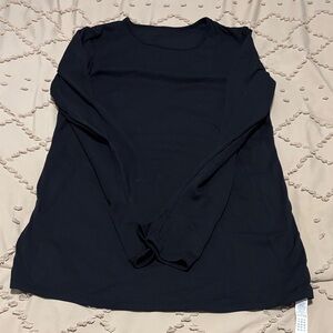 CRZ YOGA Black Long Sleeve Top with Thumbhole